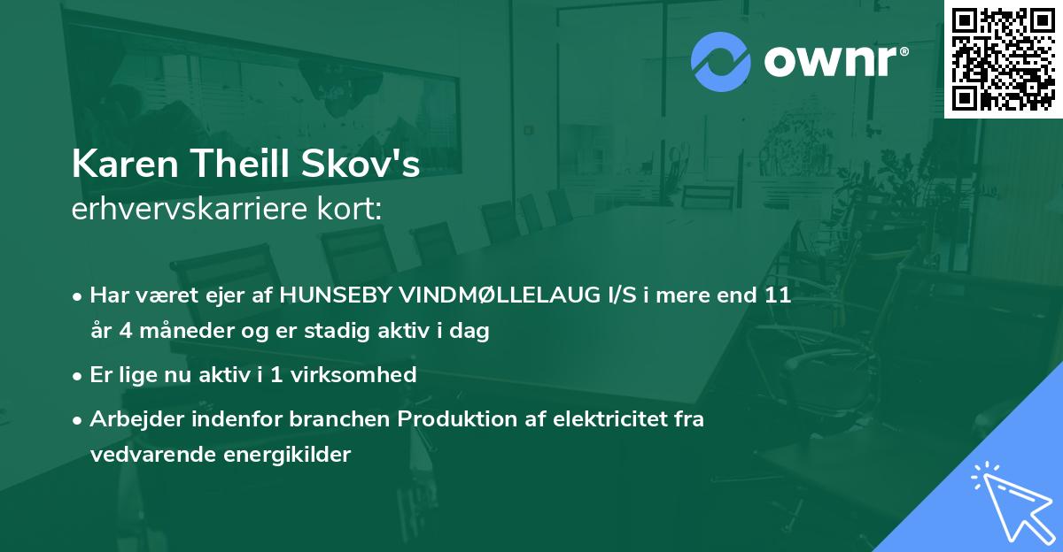 Karen Theill Skov's erhvervskarriere kort