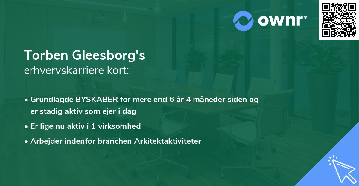 Torben Gleesborg's erhvervskarriere kort