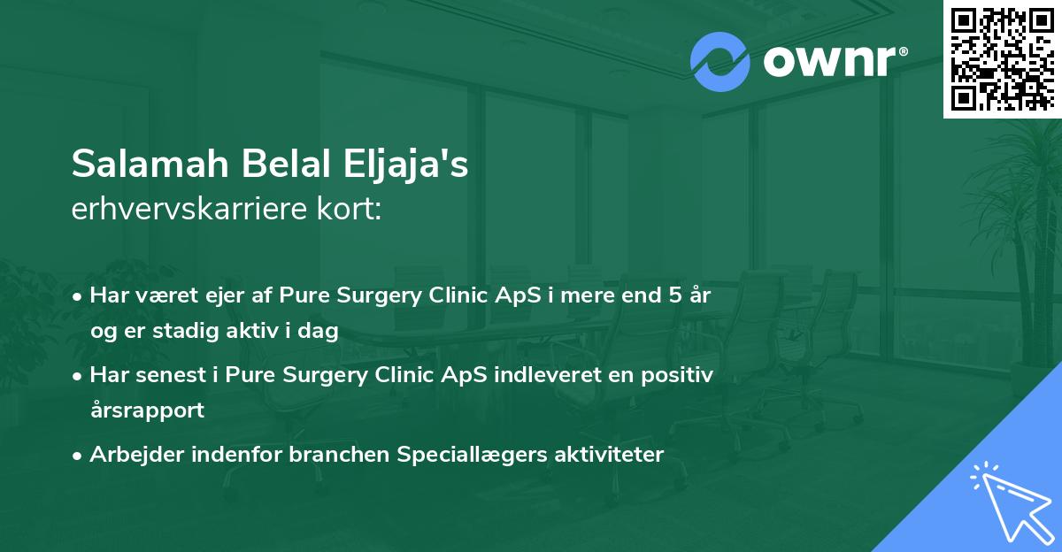 Salamah Belal Eljaja's erhvervskarriere kort