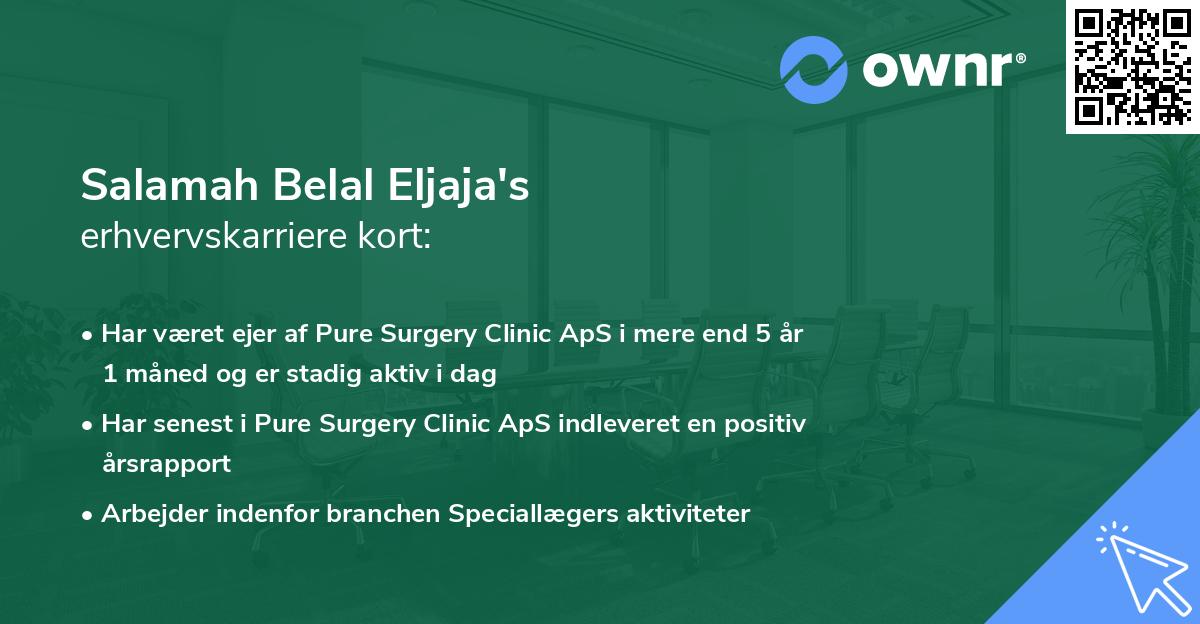 Salamah Belal Eljaja's erhvervskarriere kort