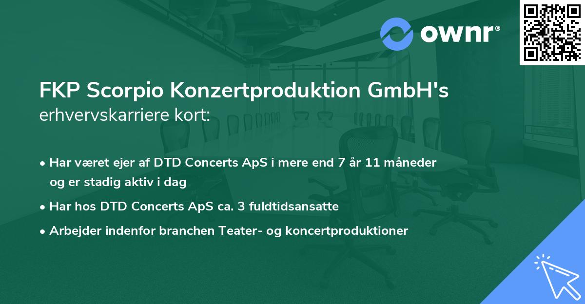 FKP Scorpio Konzertproduktion GmbH's erhvervskarriere kort