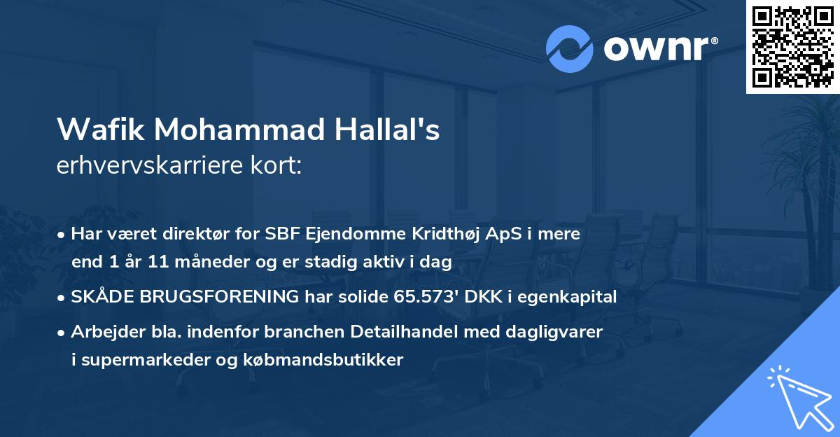 Wafik Mohammad Hallal's erhvervskarriere kort