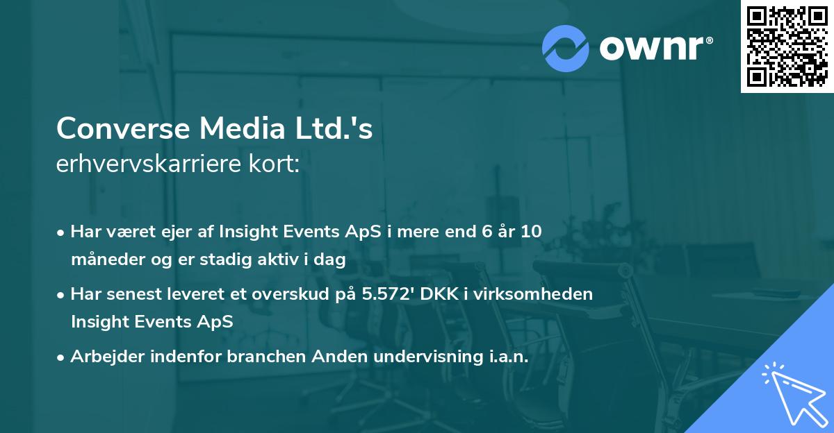 Converse Media Ltd.'s erhvervskarriere kort