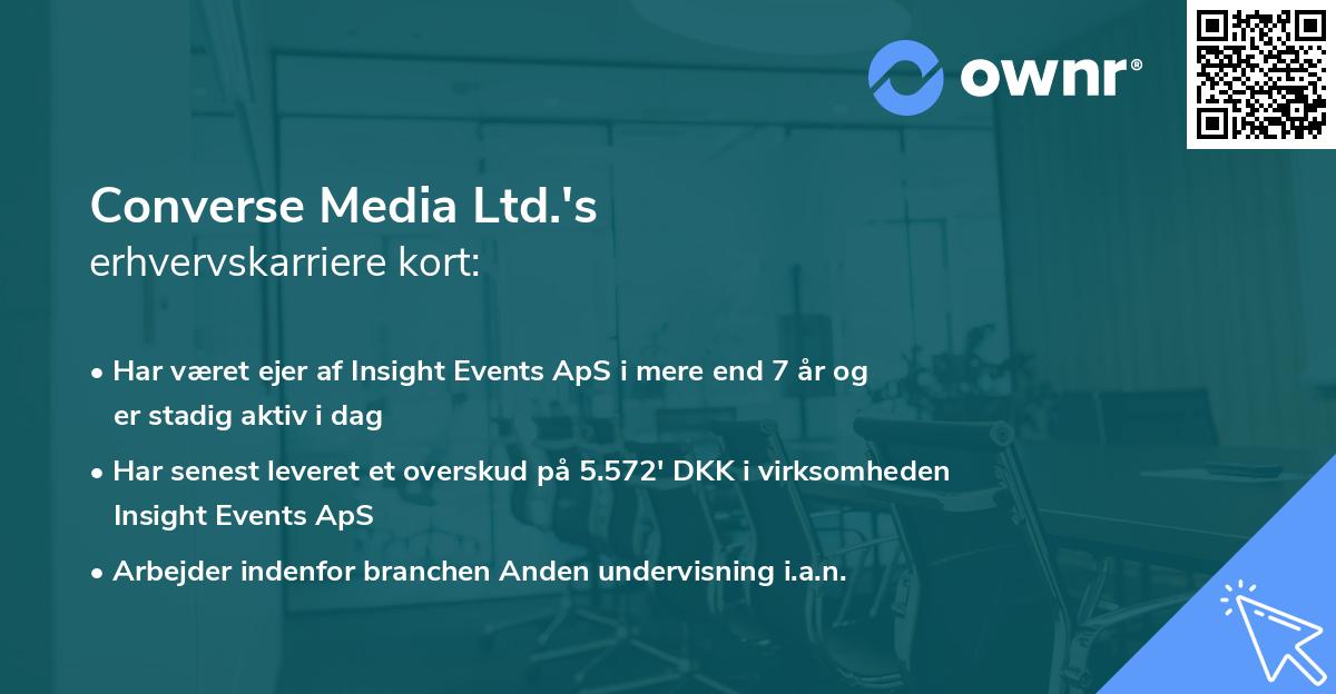 Converse Media Ltd.'s erhvervskarriere kort