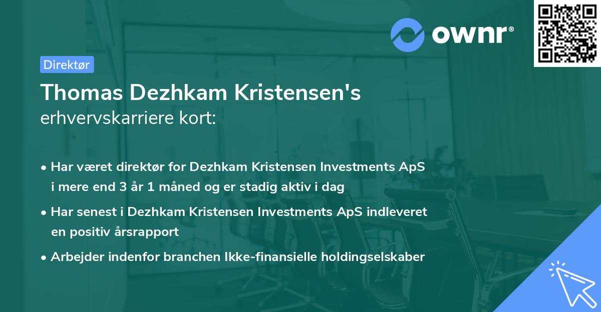 Thomas Dezhkam Kristensen's erhvervskarriere kort