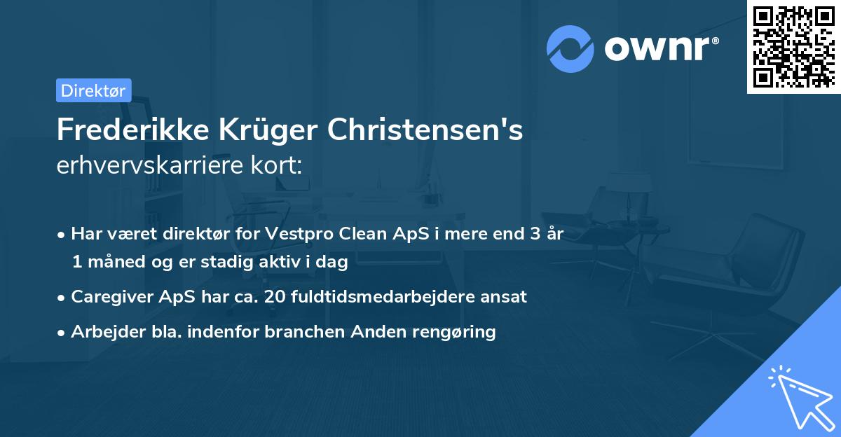 Frederikke Krüger Christensen's erhvervskarriere kort