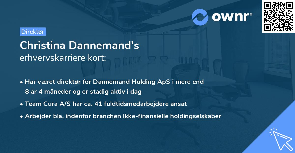 Christina Dannemand's erhvervskarriere kort