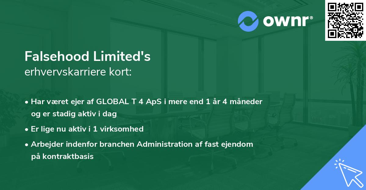 Falsehood Limited's erhvervskarriere kort