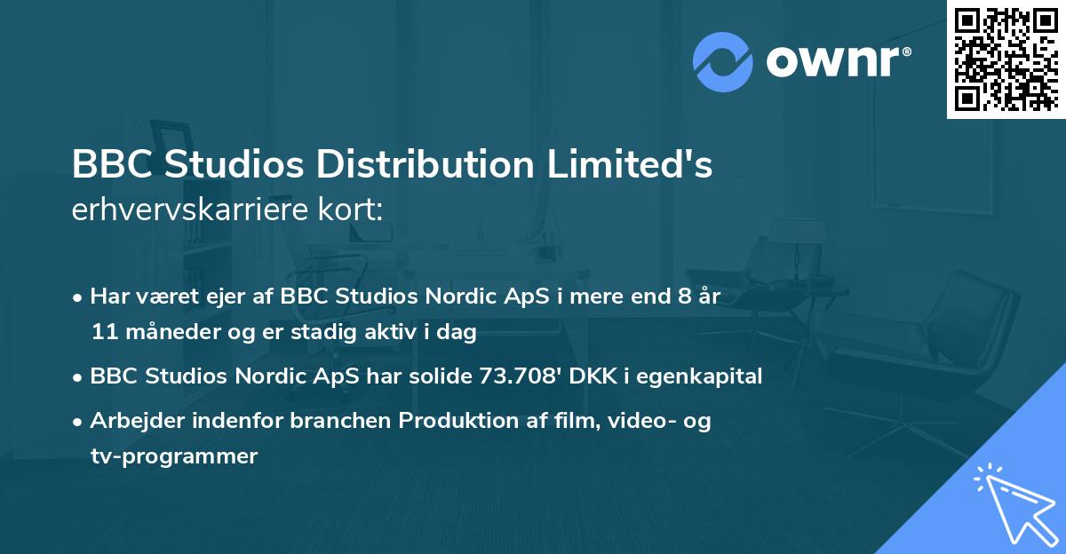 BBC Studios Distribution Limited's erhvervskarriere kort