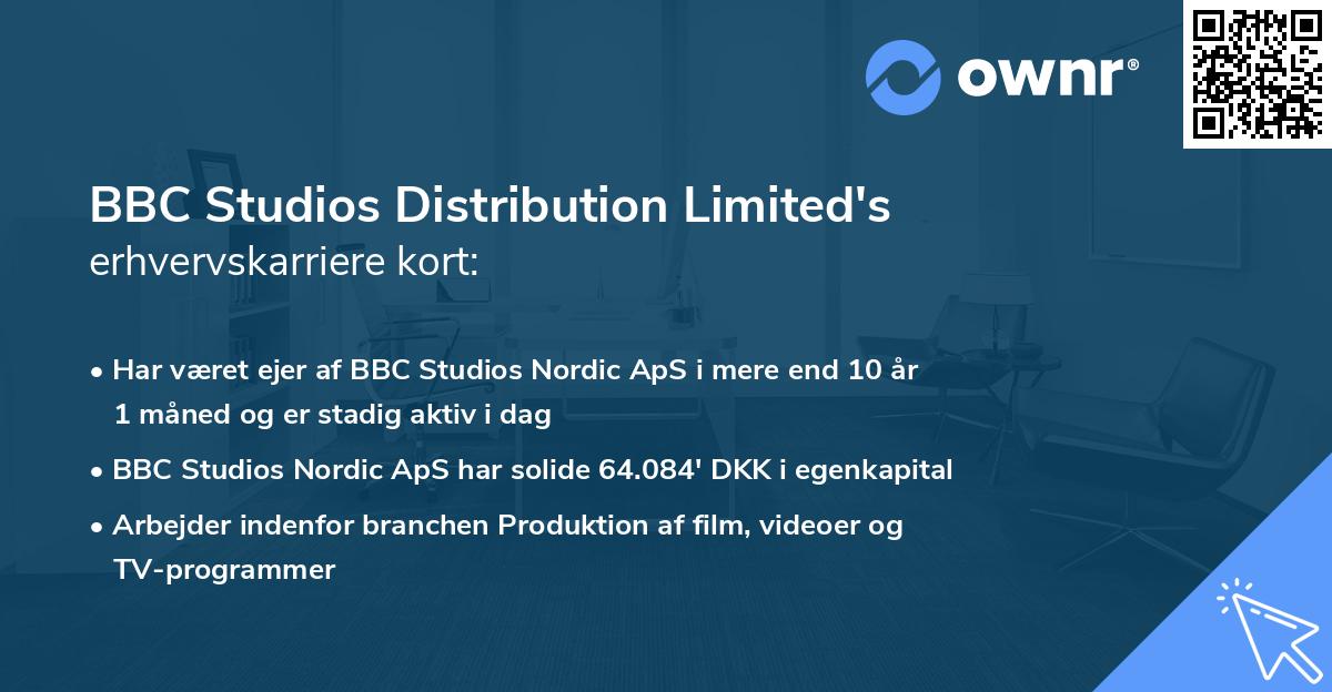 BBC Studios Distribution Limited's erhvervskarriere kort