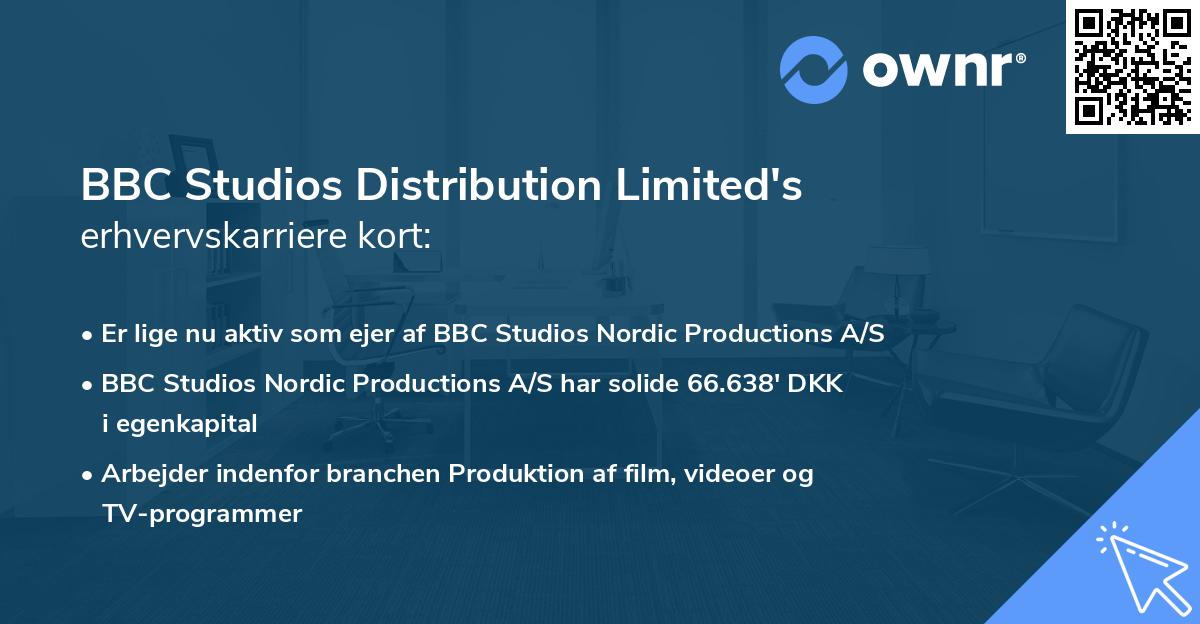 BBC Studios Distribution Limited's erhvervskarriere kort