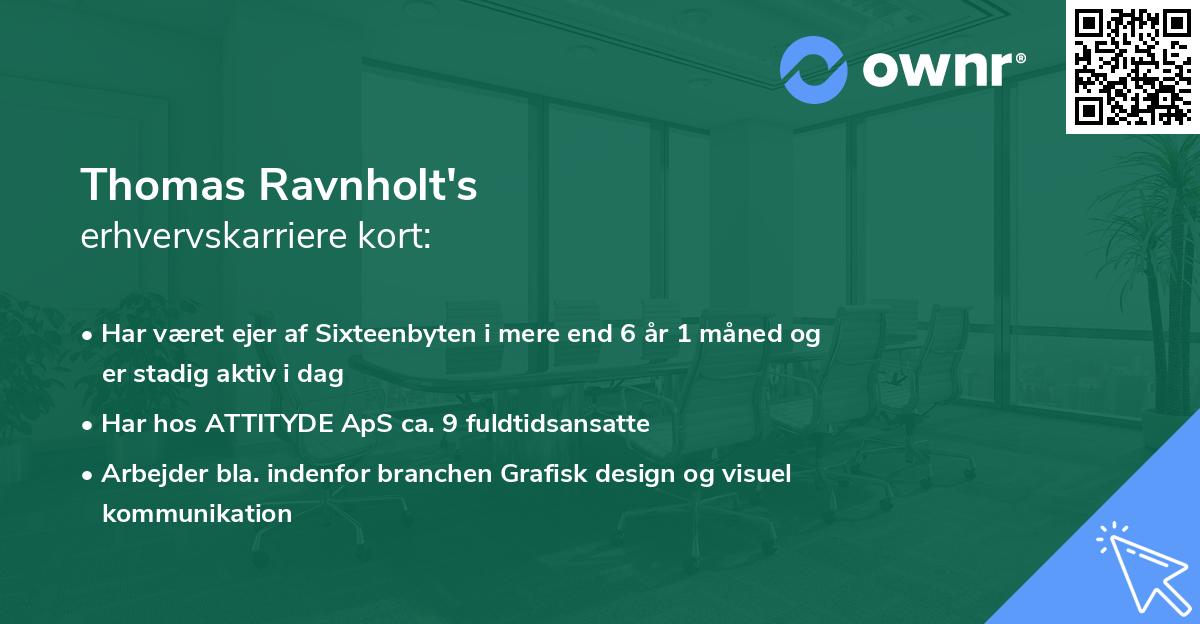 Thomas Ravnholt's erhvervskarriere kort