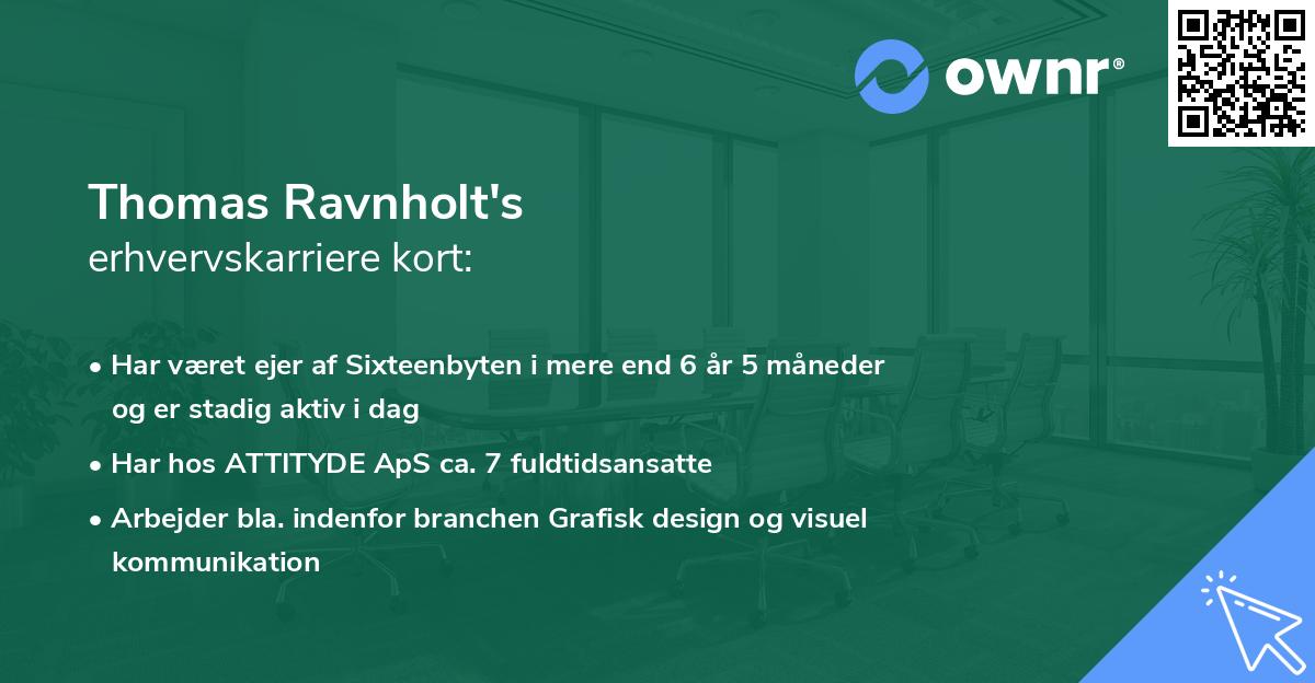 Thomas Ravnholt's erhvervskarriere kort