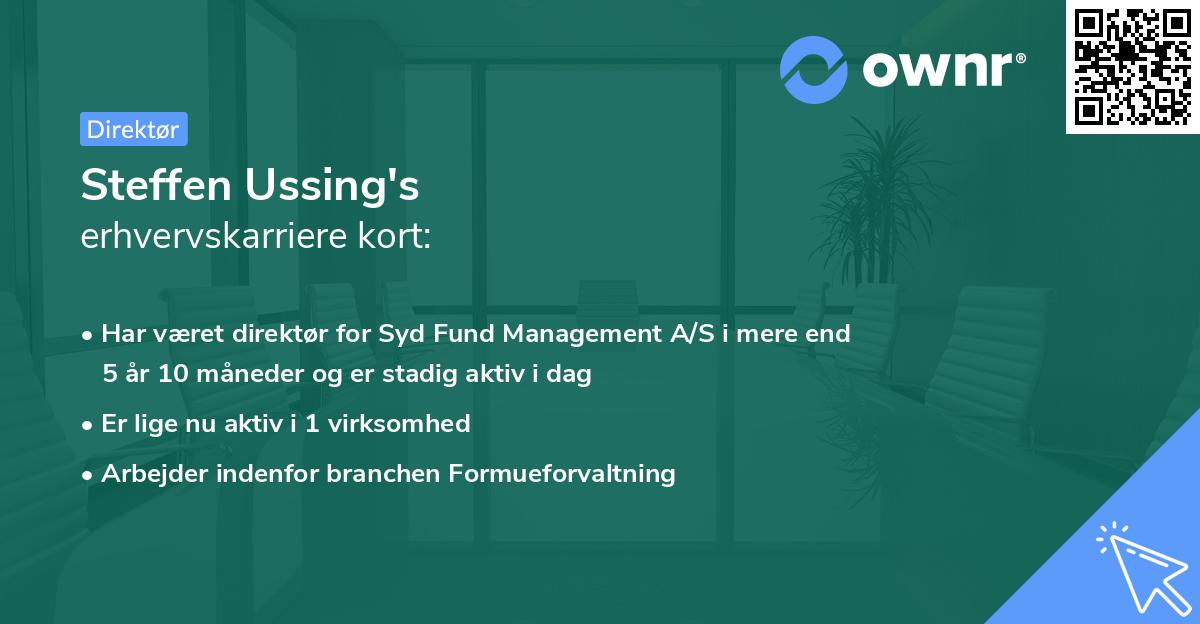 Steffen Ussing's erhvervskarriere kort
