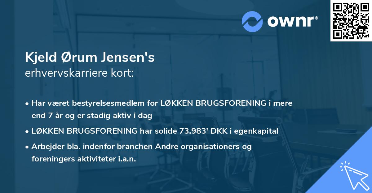 Kjeld Ørum Jensen's erhvervskarriere kort