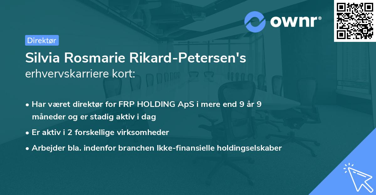 Silvia Rosmarie Rikard-Petersen's erhvervskarriere kort