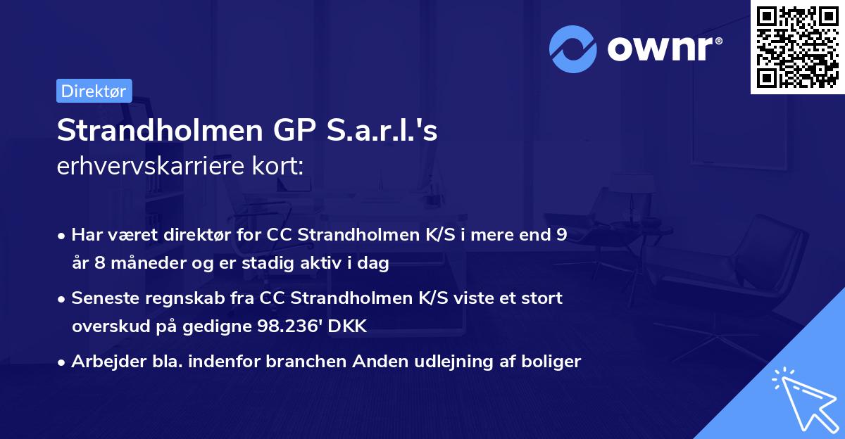 Strandholmen GP S.a.r.l.'s erhvervskarriere kort