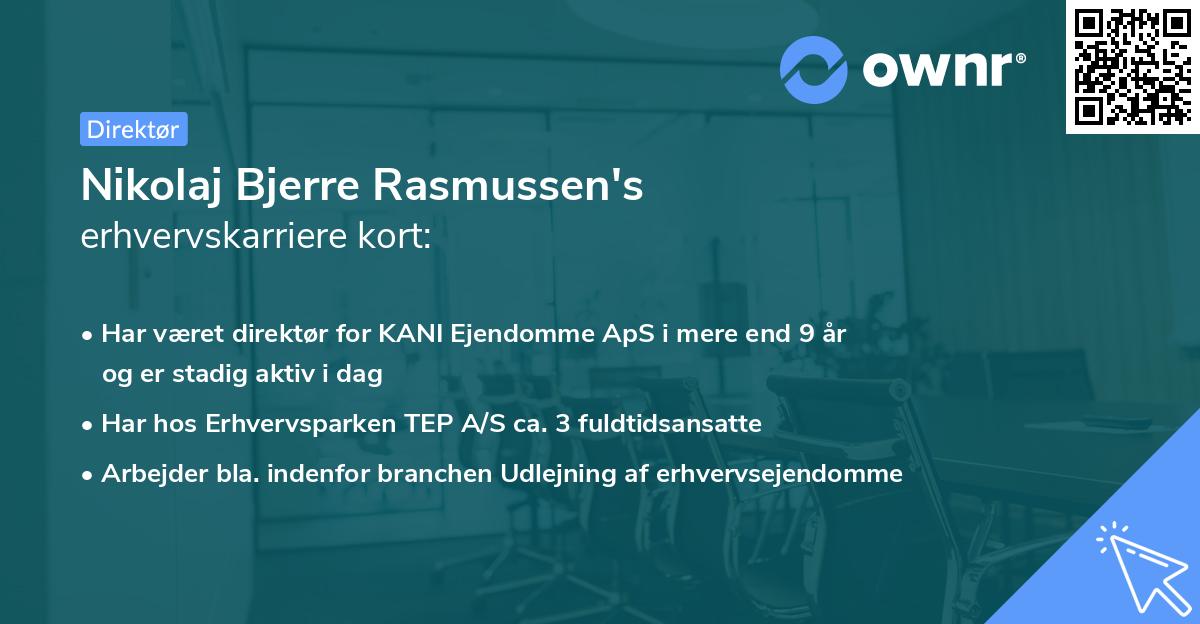 Nikolaj Bjerre Rasmussen's erhvervskarriere kort