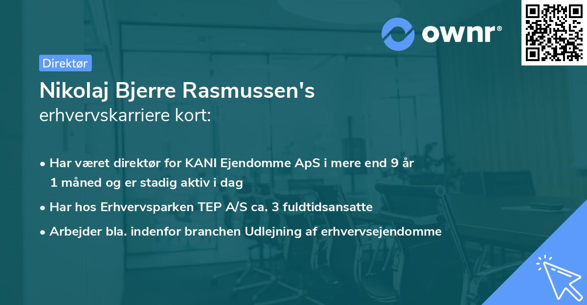 Nikolaj Bjerre Rasmussen's erhvervskarriere kort