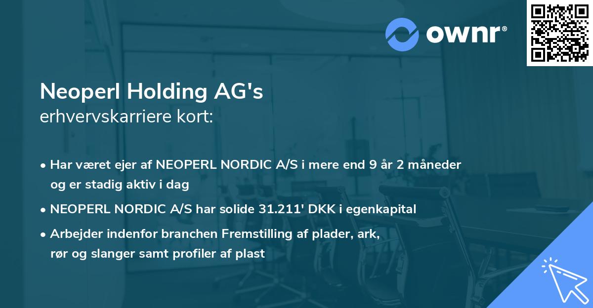 Neoperl Holding AG's erhvervskarriere kort