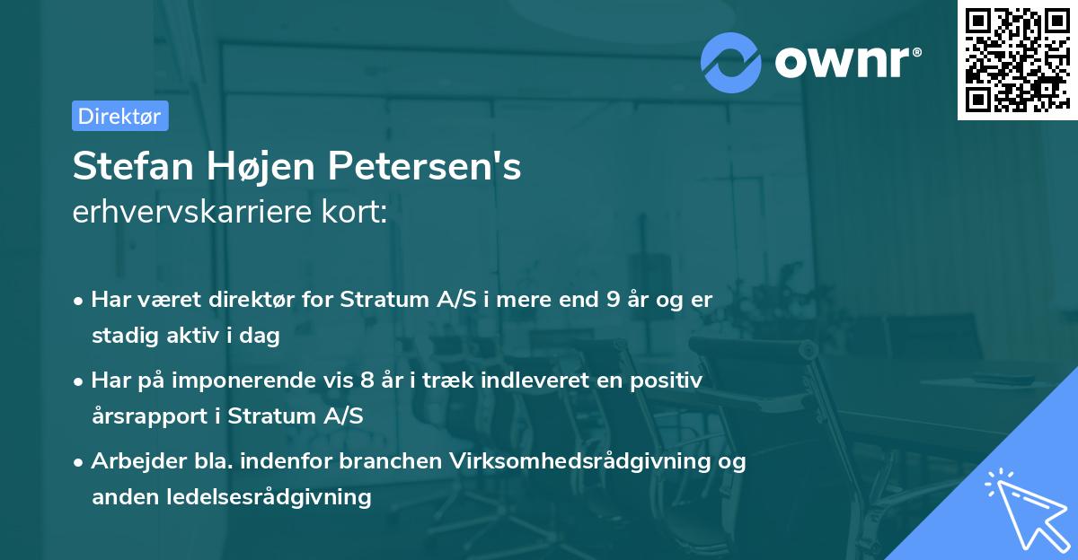 Stefan Højen Petersen's erhvervskarriere kort