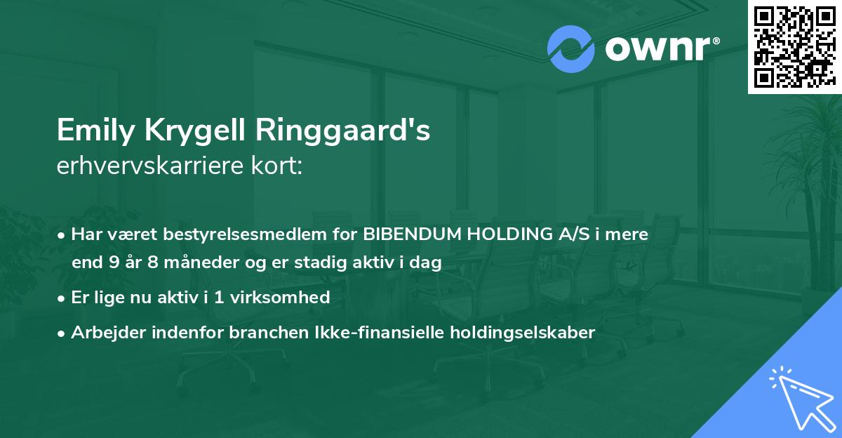 Emily Krygell Ringgaard's erhvervskarriere kort