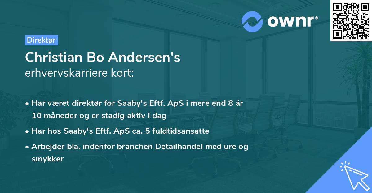 Christian Bo Andersen's erhvervskarriere kort