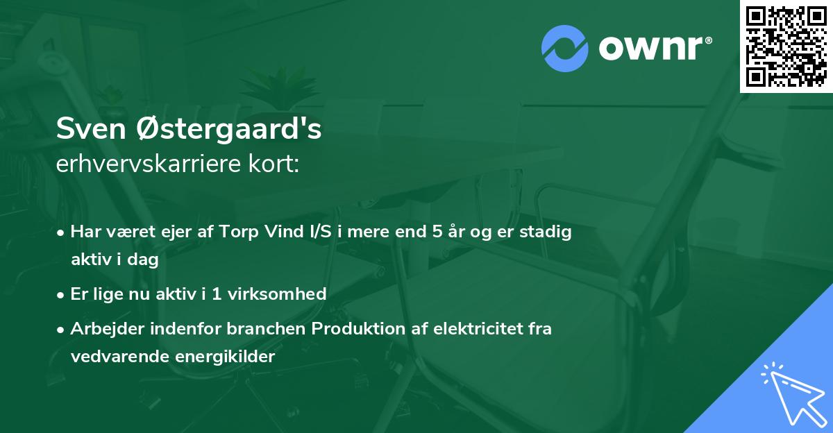 Sven Østergaard's erhvervskarriere kort