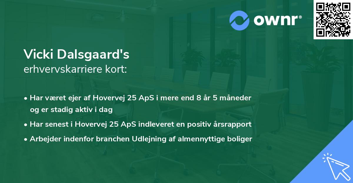 Vicki Dalsgaard's erhvervskarriere kort