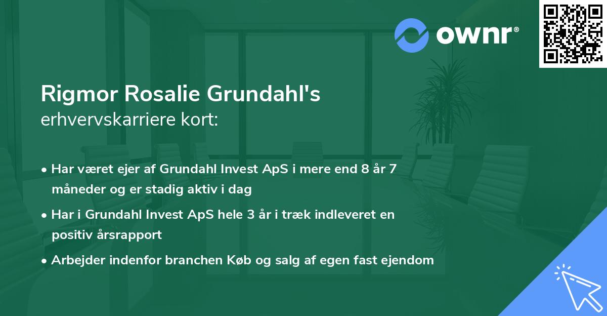 Rigmor Rosalie Grundahl's erhvervskarriere kort