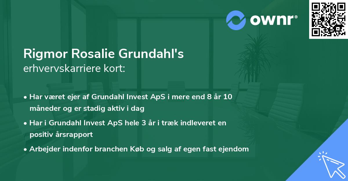 Rigmor Rosalie Grundahl's erhvervskarriere kort