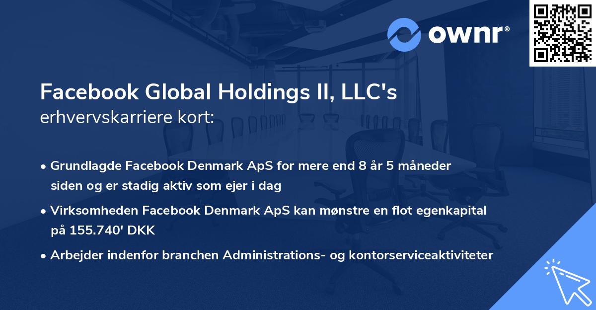 Facebook Global Holdings II, LLC's erhvervskarriere kort