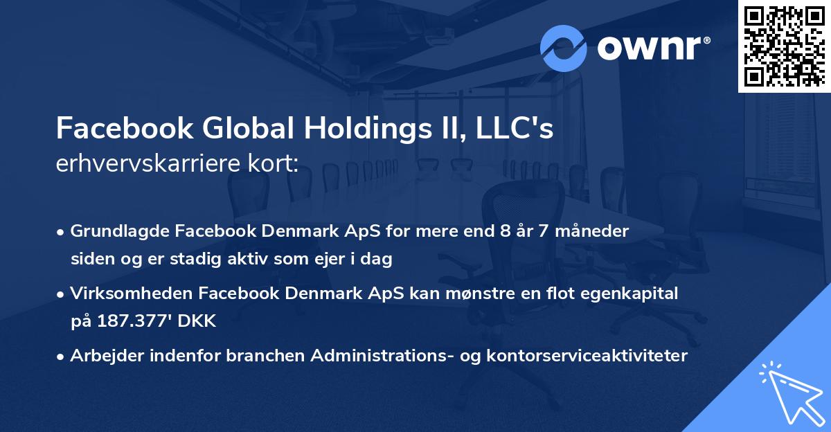 Facebook Global Holdings II, LLC's erhvervskarriere kort