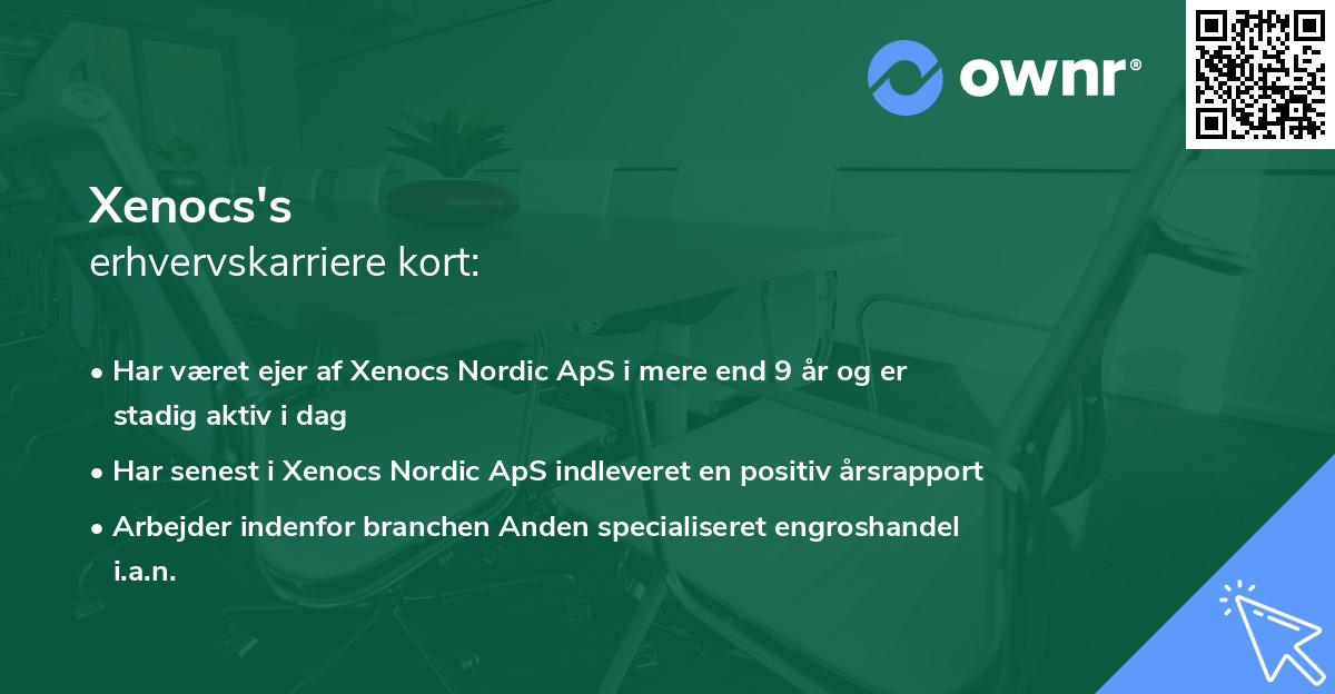 Xenocs's erhvervskarriere kort