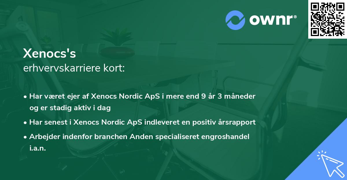 Xenocs's erhvervskarriere kort