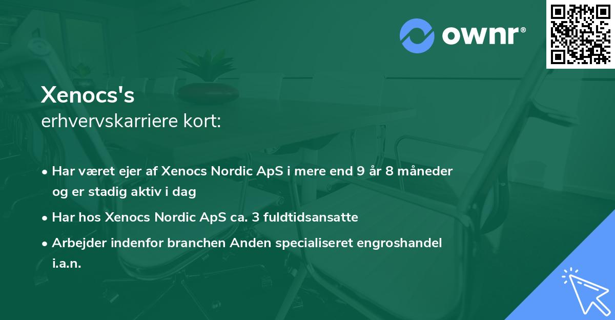Xenocs's erhvervskarriere kort