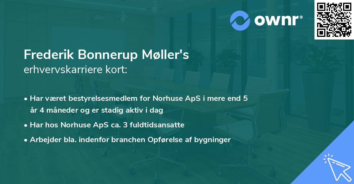 Frederik Bonnerup Møller's erhvervskarriere kort