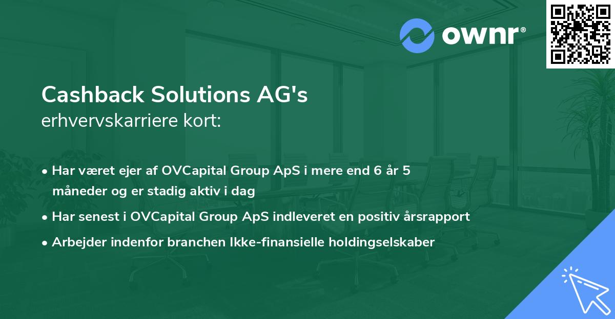 Cashback Solutions AG's erhvervskarriere kort