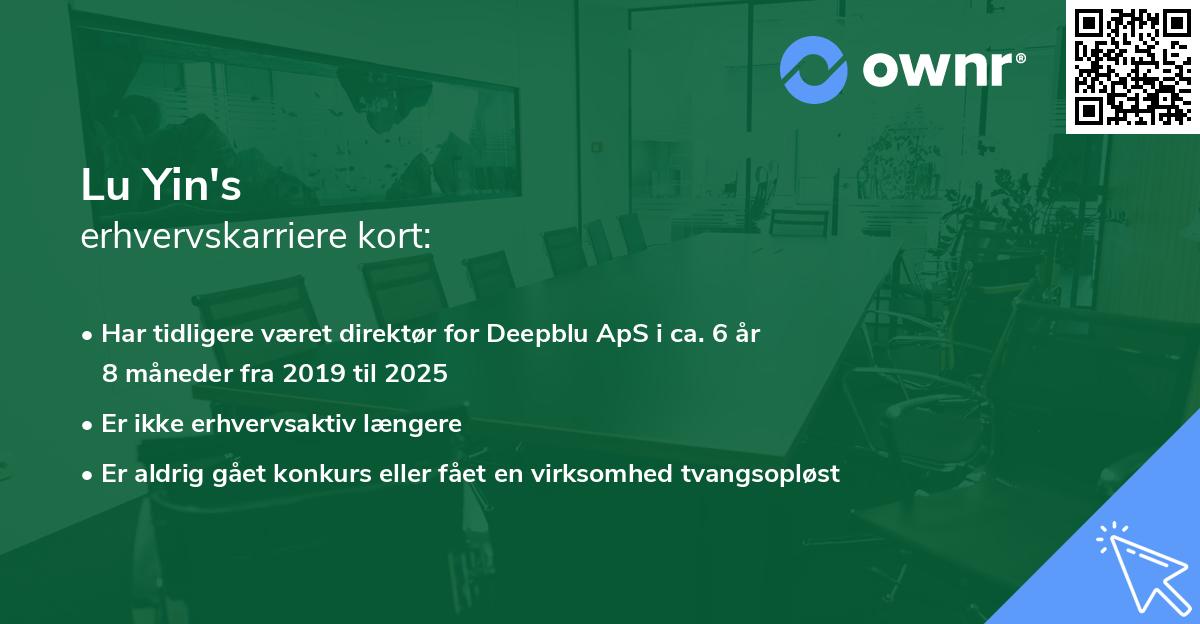 Lu Yin's erhvervskarriere kort