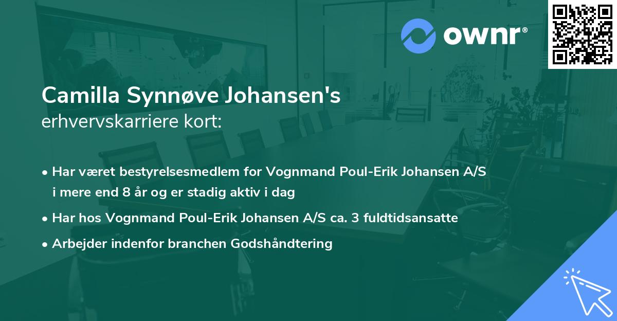 Camilla Synnøve Johansen's erhvervskarriere kort