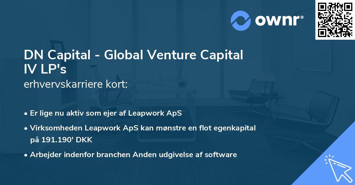 DN Capital - Global Venture Capital IV LP's erhvervskarriere kort