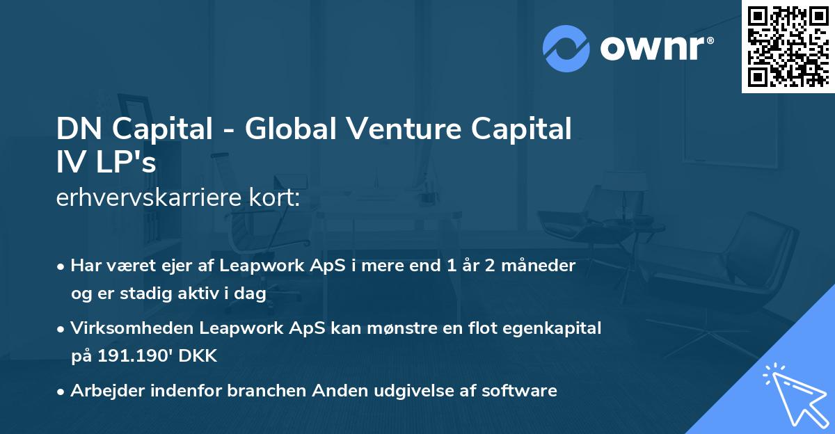 DN Capital - Global Venture Capital IV LP's erhvervskarriere kort