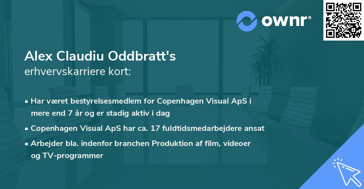 Alex Claudiu Oddbratt's erhvervskarriere kort
