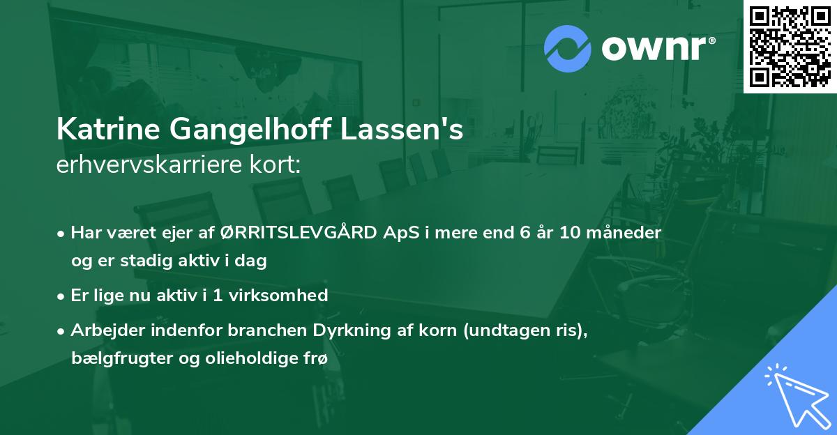 Katrine Gangelhoff Lassen's erhvervskarriere kort