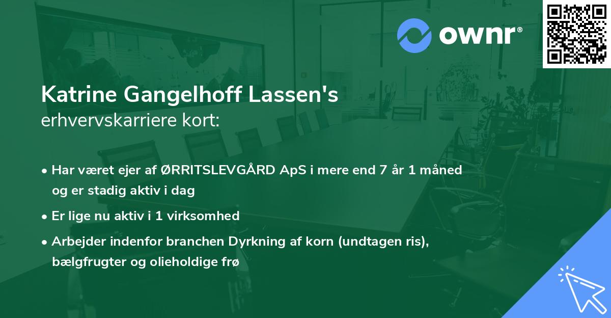 Katrine Gangelhoff Lassen's erhvervskarriere kort