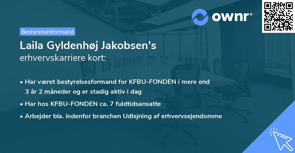 Laila Gyldenhøj Jakobsen's erhvervskarriere kort