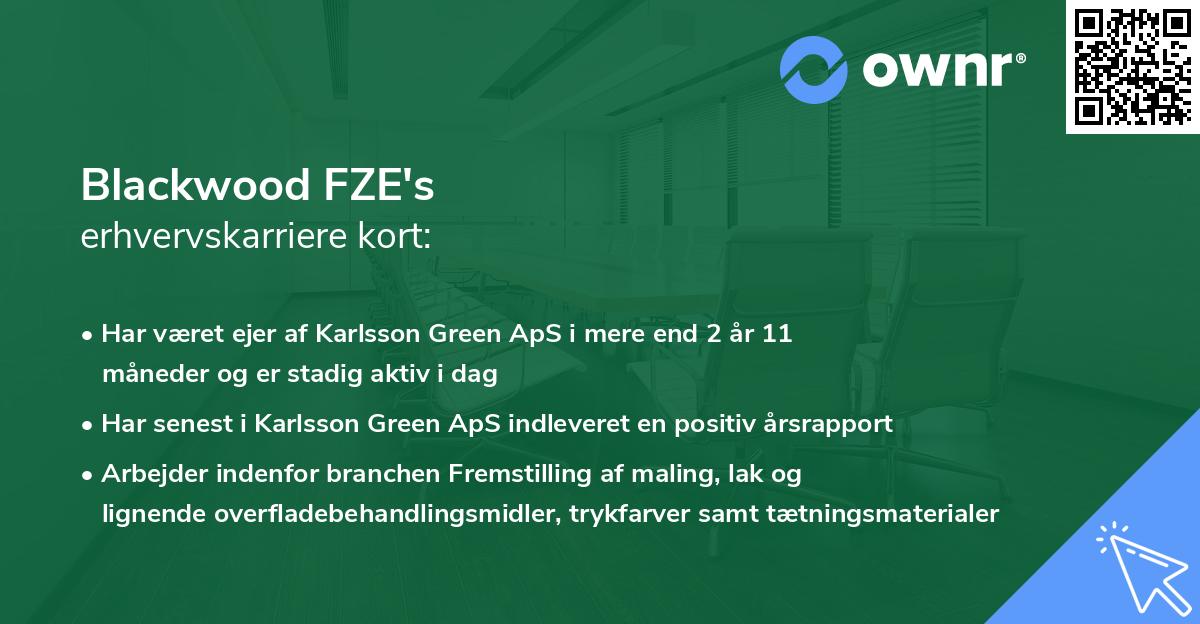 Blackwood FZE's erhvervskarriere kort