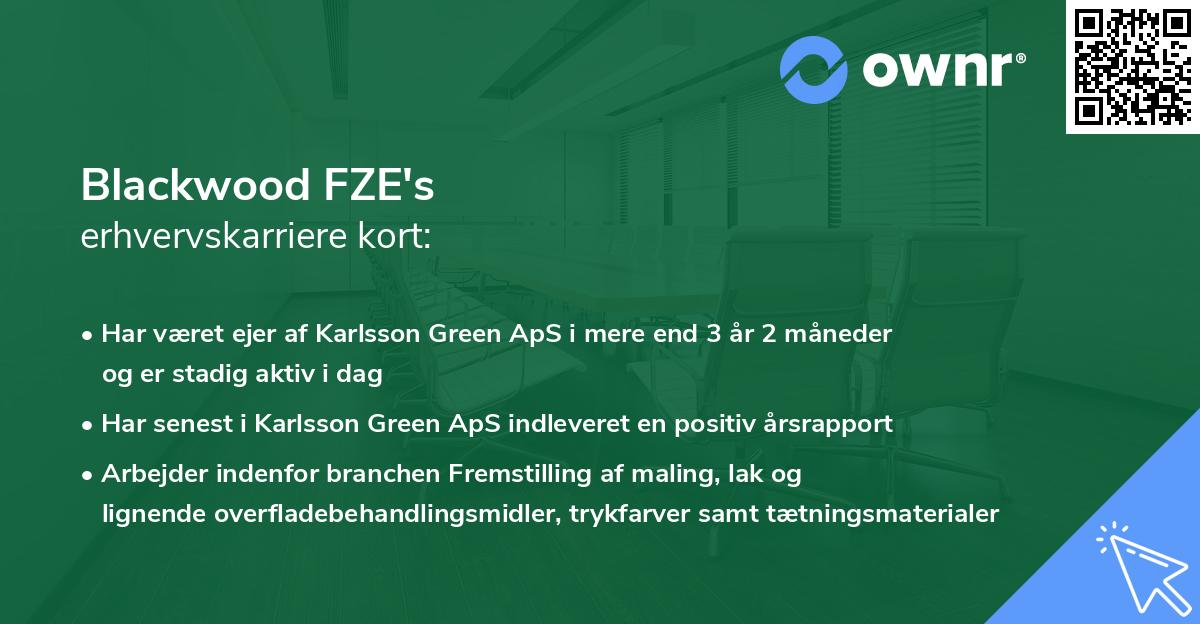 Blackwood FZE's erhvervskarriere kort