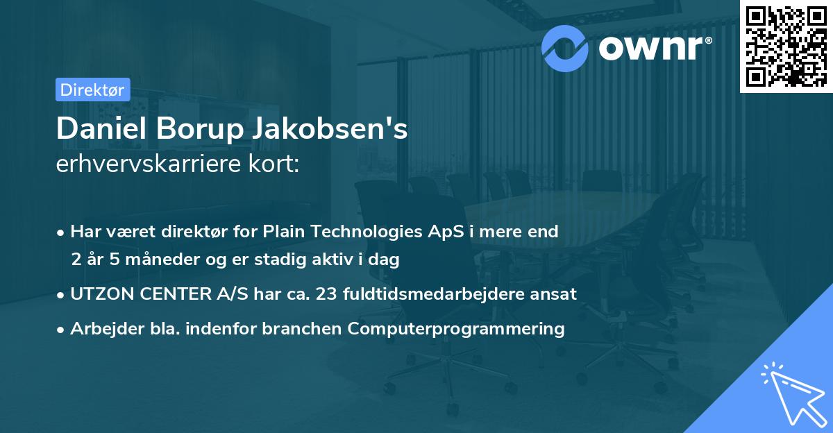 Daniel Borup Jakobsen's erhvervskarriere kort