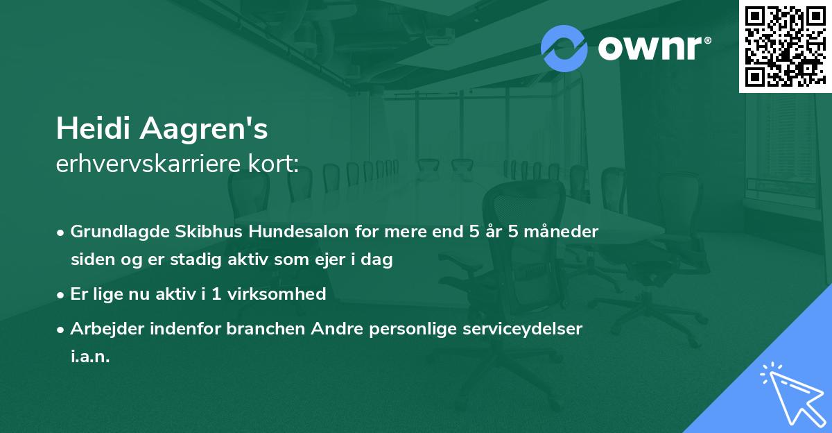 Heidi Aagren's erhvervskarriere kort